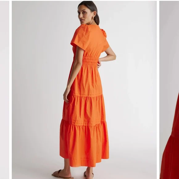 Quince 109% Organic Cotton Poplin Tiered Maxi Dress - Picture 2 of 8